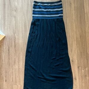 Rachel Roy Strapless Blue Maxi Dress XL